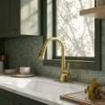 thumbnail image 7 of Vintage Kitchen Faucet with Pull Down Sprayer – 3-in-1 Modes (Stream/Spray/Sweep), Tool-Free DIY, 360° Swivel & 20" Hose – Brushed Golden Finish for Bar, RV, Farmhouse & Prep Sink (1 or 3 Hole), 7 of 7