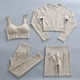 thumbnail image 4 of Conjunto de Yoga de 2/3/4 piezas para mujer ropa deportiva de entrenamiento sin costuras para gimnasio, trajes de cintura alta Leggings Top corto de manga larga, 4 of 4