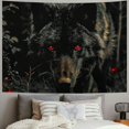 thumbnail image 2 of BCIIG  Black Red Eyed Wolf print Tapestry Soft Decorative Wall Hanging Soft Wide Wall Blanket Home Wall Art Decor Mural for Bedroom Living Room Dorm 40x30inch, 2 of 6