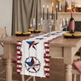 thumbnail image 2 of Table Runners 90 Inches Long Dress Scarves, Independence Day Farmhouse Coffee/Dining/Kitchen Table Runner for Living Room, Farmhouse Texas Star Wooden Grain 13x90 Inch, 2 of 9