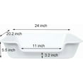 thumbnail image 5 of 2 Pack of Extra Large Cat Litter Box (ABS Material), Low Entry Senior Litter Pen for Geriatric Kitty Big Cats, Jumbo Pet Safe Litter Boxes Tray for Indoor Pets Potty (White, 24" L x 20" W), 5 of 15