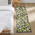 thumbnail image 3 of Yayeee Runner Rug for Bedroom 2'x6' Machine Washable Hallway Non Slip Mat, Green Flower Pattern, 3 of 8