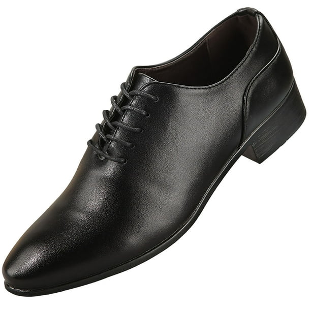 Cathalem Men's Classic Dress Oxford Business Shoe Pointed Toe formal Dress  Shoes Wedding Shoes,Black 44 