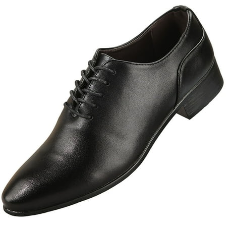 Mens Casual Dress Oxfords Shoes Comfortable Slip On Business Shoes Formal Lace Up Derby Sneakers