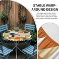 thumbnail image 2 of Abstract Round Tablecloth for 45-54 Inch Tables, Fitted Table Cover with Elastic Edge, Modern Geometric Vintage Circle European Waterproof Outdoor Table Cloth Protector for Patio Garden Dinner Picnic, 2 of 9