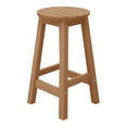 thumbnail image 2 of Costaelm Paradise 24" HDPE Round Outdoor Patio Counter Height Bar Stool, Teak, 2 of 8