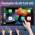 thumbnail image 2 of Estéreo para Auto FINYQBET Negro Pantalla Táctil con Cámara y Carplay inalámbrico para Soporte Mirro, 2 of 9
