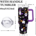 thumbnail image 2 of SM-XLHN 40 oz Halloween Gnome Tumbler Insulated Stainless Tumbler,Halloween Goth Ghost Travel Coffee Cup Water Botter, Witch Goth Decor Halloween Gifts For Women, 2 of 6