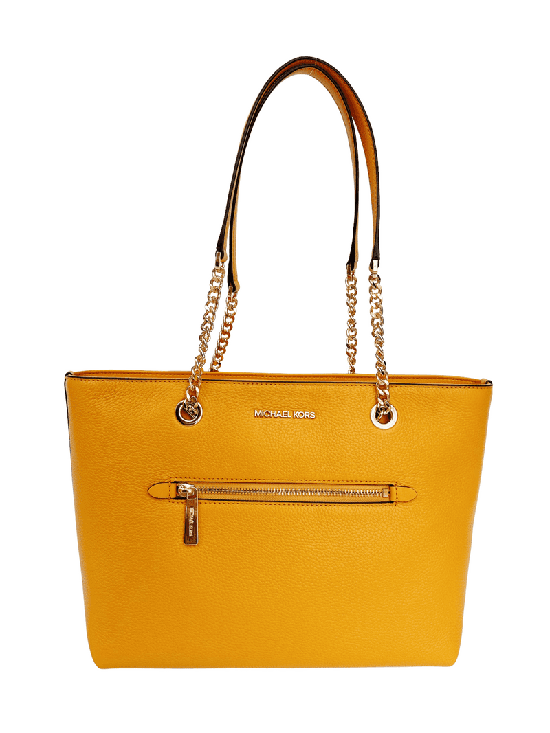 Michael Kors Jet Set Medium Honeycomb Leather Front Pocket Zip