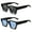 2pcs black+blue, variant on Thick Rectangle Sunglasses Women Men Retro Square Chunky Shades 90s Glasses