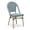 Light Blue, variant on PURPLE LEAF OUTDOOR 3-Piece French Bistro Dining Set Round Outdoor Patio Table and 2 Armless Chairs Tempered Glass Top PE Rattan Champagne Finish Aluminum Frame White