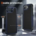 thumbnail image 2 of Nalacover iPhone 8 Plus / 7 Plus Case, Heavy Duty 3 in 1 Rugged Shockproof Rugged Silicone Hybrid Hard PC Soft TPU Bumper Camera Raised Drop Protective Girls Women Boy Men Phone Covers, Navyblue, 2 of 7