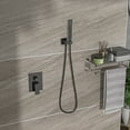 thumbnail image 4 of Dual Shower Head - 10 Inch Wall Mounted Square Shower System with Rough-in Valve,Matte black, 4 of 9
