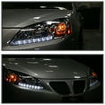 thumbnail image 2 of Spec-D Tuning Chrome Projector Headlights W/LED Compatible with 2005-2010 Pontiac G6, Left + Right Pair Headlamps Assembly, 2 of 7