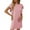 Pink, variant on yillto Women's T Shirt Dress Casual Short Ruffle Cap Sleeve Crew Neck Loose Summer Mini Dresses