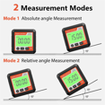 thumbnail image 3 of Digital Level Angle Gauge Meter Magnetic Electronic Level Angle Finder Tool Protractor Inclinometer Woodworking Tools,A, 3 of 7