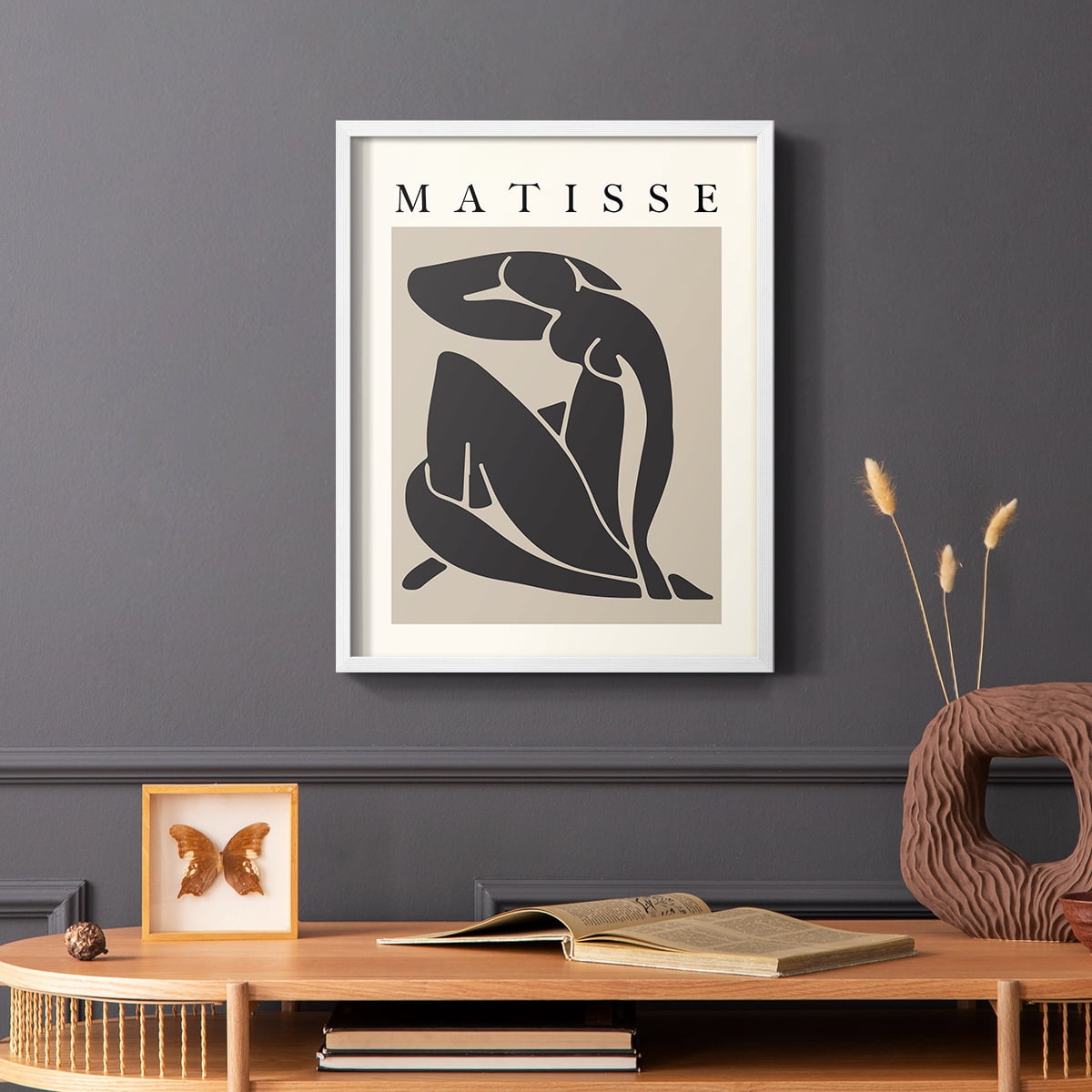 Matisse CCCLXXX in White Solid Wood 8 x 10 Framed Print
