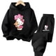 thumbnail image 4 of 2024 Lindo Anime Hello Kitty Niños Niñas Sudadera con capucha Traje con capucha Sudadera con capucha Moda Niños Estudiantes Adolescentes Casual Superior Casual De 3 A 14 Años Al Aire Libre, 4 of 5