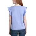 thumbnail image 4 of Ecothreads Women's 2-pack Flutter Sleeve T-Shirt Soft Organic Cotton Tee Top-Blue / XL, 4 of 6