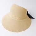 thumbnail image 2 of Prolriy Sun Hats for Women Summer Beach Top Able Open Hat Wide Visor Roll Fold Sun Up Cap Women Baseball Caps Beach Hats for Women Beige, 2 of 2