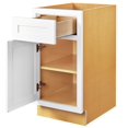 thumbnail image 5 of 18" Wide Kitchen Base Kitchen Cabinet Snow White Inset Shaker - Single Door Single Drawer - Unassembled, 5 of 6