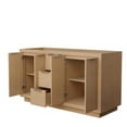 thumbnail image 2 of Wyndham Collection Maroni 59.25" No Sink Wood Double Bathroom Vanity in Natural, 2 of 2