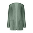 thumbnail image 4 of Women's Fashion Casual Solid Color Pocket Solid Color Cardigan Long Sleeved Coat Fancy Cardigan Womens Dusters And Kimonos Women Cardigan Sweaters for Fall plus Size Swing Cardigan plus Size Sweater, 4 of 5