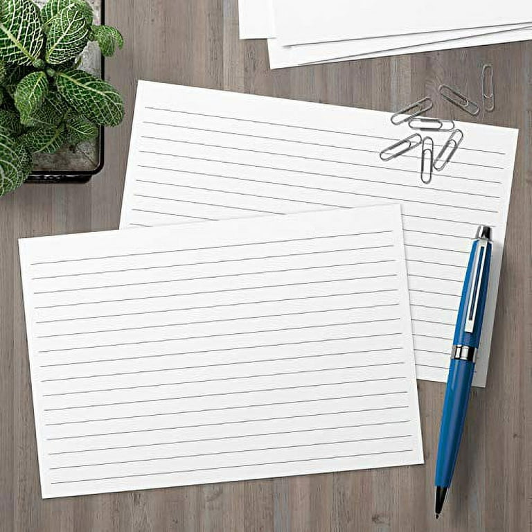 321Done Large Index Cards - Made in USA - Jumbo Size 5x7 Horizontal (Set of  50), College-Ruled Lined Notecards Double-Sided, Thick Heavy Duty  Cardstock, Simple Note Cards with Lines, White XL 