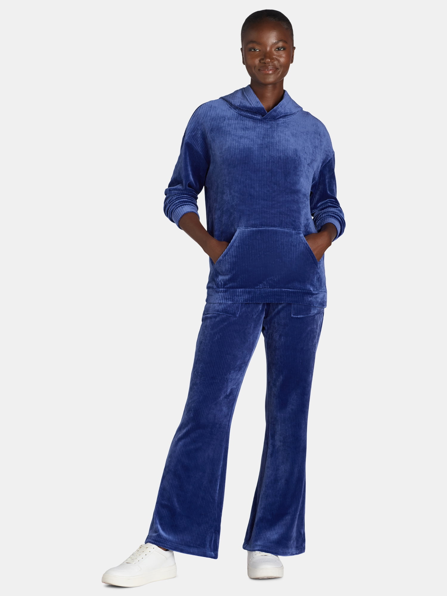 Time and Tru's Women's Ribbed Velour Pants, 29” Inseam Time and Tru's Women's Ribbed Velour Pants, 29” Inseam
