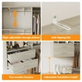 thumbnail image 3 of Homieasy Closet System with 2 Sets, 154'' Heavy Duty Closet Organizer System with 2 Drawers, 8 Hanging Rods & 6 Reversible Shelf Towers, Clothes Storage & Organizers for Bedroom, Closet, White Oak, 3 of 6