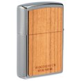 thumbnail image 2 of Zippo Woodchuck USA Cherry Tiger Head Brushed Chrome Pocket Lighter, 2 of 7