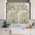 thumbnail image 2 of Marble Curtain Valances Set Abstract Fluid Art Green Brown Marble Texture Modern Kitchen Curtains 36&nbsp;inch Length Rod Pocket Valance and Tiers 3 Piece Set Small Bedroom Bathroom Laundry Decor, 2 of 9