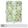 thumbnail image 4 of RUIYC Cute Frog Print Blanket for Frogs Lovers Flannel Throw Blankets Super Soft Bed Living Room Travel Picnic for Girls Adult Women Teens, 4 of 6