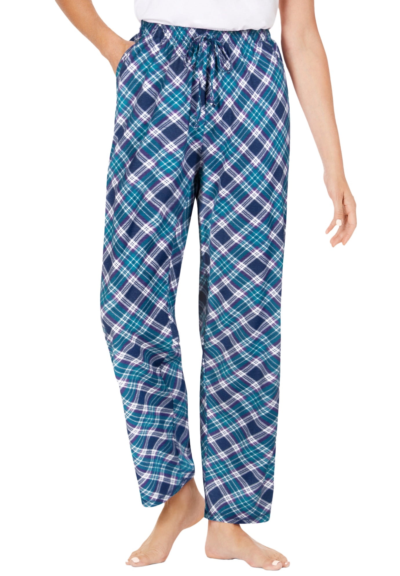 Dreams & Co. Women's Plus Size Knit Sleep Pant Pajama Bottoms - Walmart.com