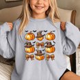 thumbnail image 6 of DJDLJWCJ Girls Halloween Fleece Sweatshirt Long Sleeve Crew Neck Oversized Graphic Pullover Kids Fall Casual Halloween Sweatshirts Gray Size 3T, 6 of 7