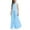 Light Blue, variant on Girl's 2 Piece Outfit Sleeveless V Neck Double Breasted Blazer Vest Suits Summer Flowy Wide Leg Palazzo Trousers Sets Mint Green 4-5Years