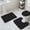 Black, variant on Light Brown Striped Bath Mat 3 Piece Bathroom Rug Set, Modern Abstract Art Geometric Stripes Non Slip Bath Rug Contour Mat and Toilet Lid Cover, Absorbent Shower Mats Soft Bath Rugs and Mats Sets