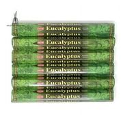 HEM Eucalyptus Incense Sticks | Box of 6 Tubes, 20 Grams Each, Total 120 grams