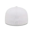thumbnail image 4 of Men's New Era Tampa Bay Rays White on White 59FIFTY Fitted Hat, 4 of 5