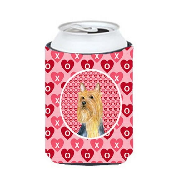 Silky Terrier Valentines Love And Hearts Can Or Bottle Hugger - 12 oz.