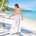 thumbnail image 7 of FORMRS Womens Long Sarong Beach Wrap Semi-Sheer Bikini Skirt Bathing Swimsuit Cover Up, Cute Nautical Pattern, 7 of 7