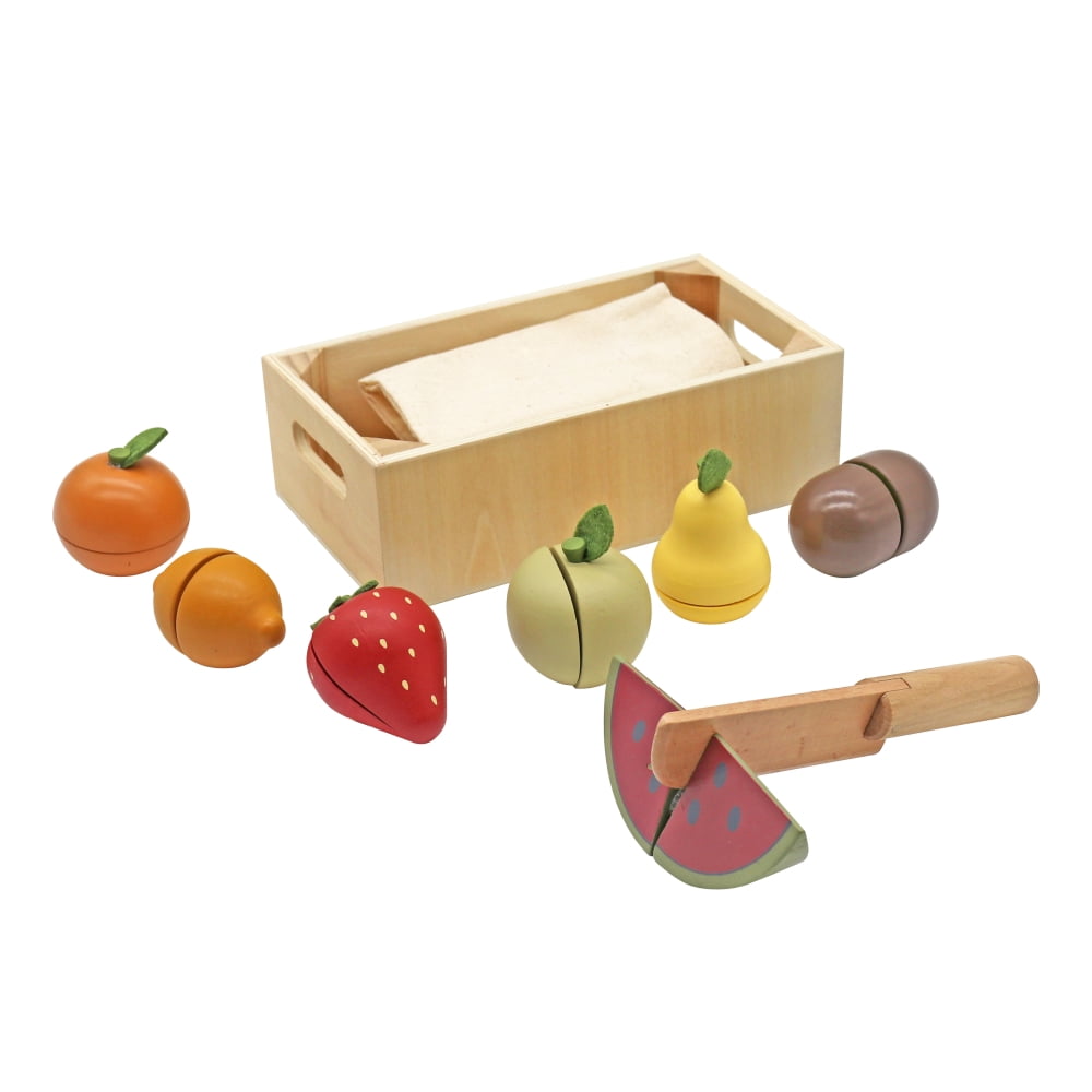 Set De Frutas Caja De Madera Juguete Educativo Didáctico