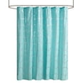 thumbnail image 3 of Printed Metallic Shower Curtain Aqua+Silver, 3 of 5