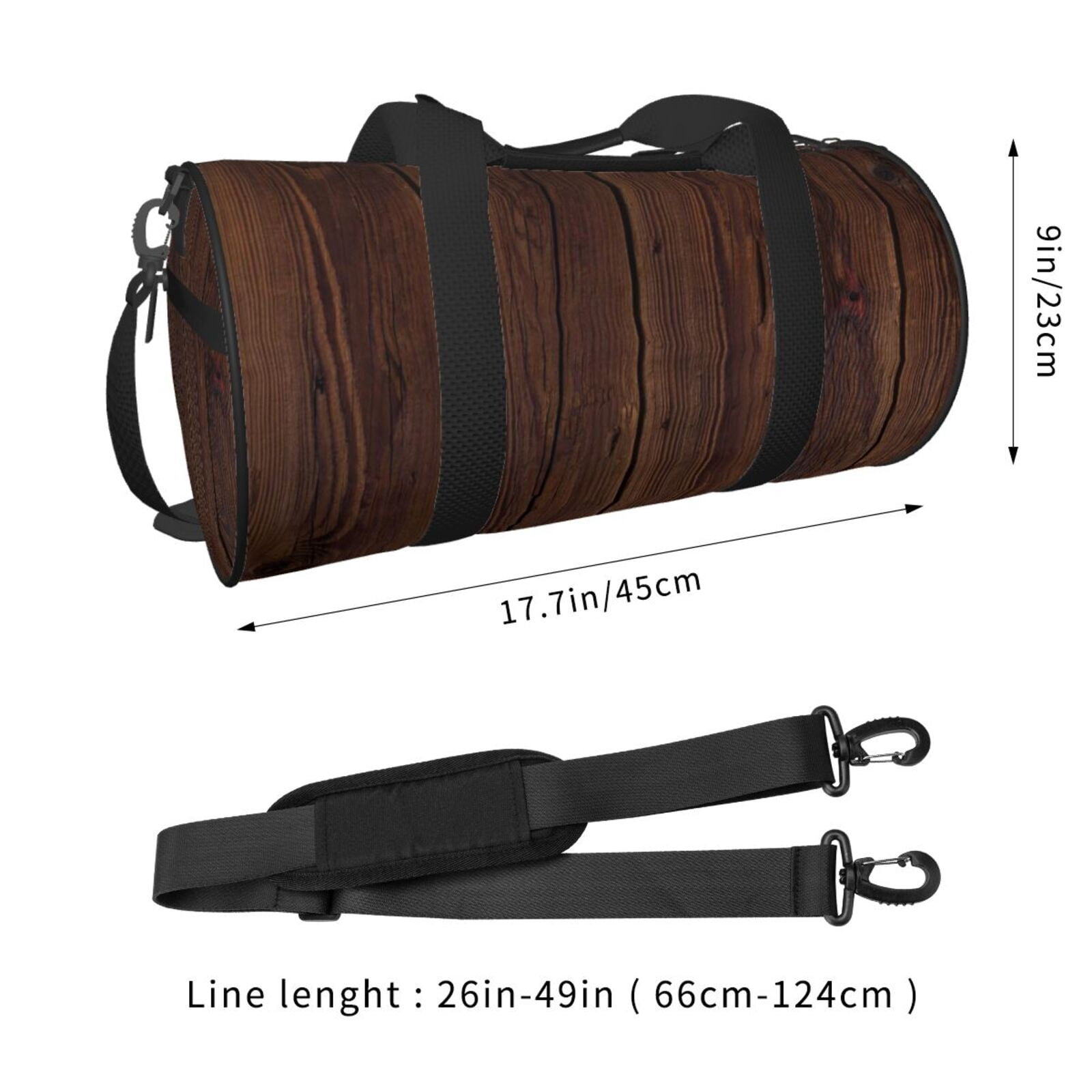 Defioc Vintage Wood for Travel Duffle Bag,Weekender Bag Carry On Tote Bags Hospital Bag Large Capacity Sport Gym Bag for Men Women Fit for Trave, Gym,Weekend