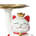TUMALL Lucky Cat Statue, Figurine Miniature Figurine ,Keys Holder