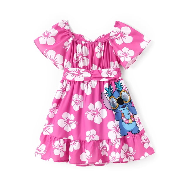 Vestido Disney Lilo and Sticth para niñas de 11 a 12 años, color rosa