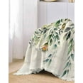 thumbnail image 2 of Eucalyptus Flower Sofa Couch Covers for Dog,Washable Sectional Couch Slipcoverfor Loveseat with Tassels,Sage Green Leaf Vintage Floral Botanical Non Slip Sofa Throw Cover Blanket Large 71''x102'', 2 of 8