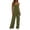 Green, variant on Women's Casual Overalls Boho Floral Loose Wide Leg Jumpsuits Summer Pleated Outfits with Pockets