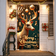 thumbnail image 5 of Golden Reindeer Merry Christmas Banner Decorative Holiday Party Event Celebration Background, 5 of 9