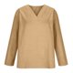 thumbnail image 4 of Camisas de Manga Larga Casual de las Mujeres Lino Mezcla V Cuello Color Sólido Suelto Ajuste Superior Transpirable para Primavera Verano, 4 of 6